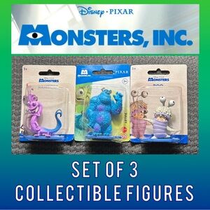 🆕 DISNEY PIXAR Set of 3 Monsters Inc Figures